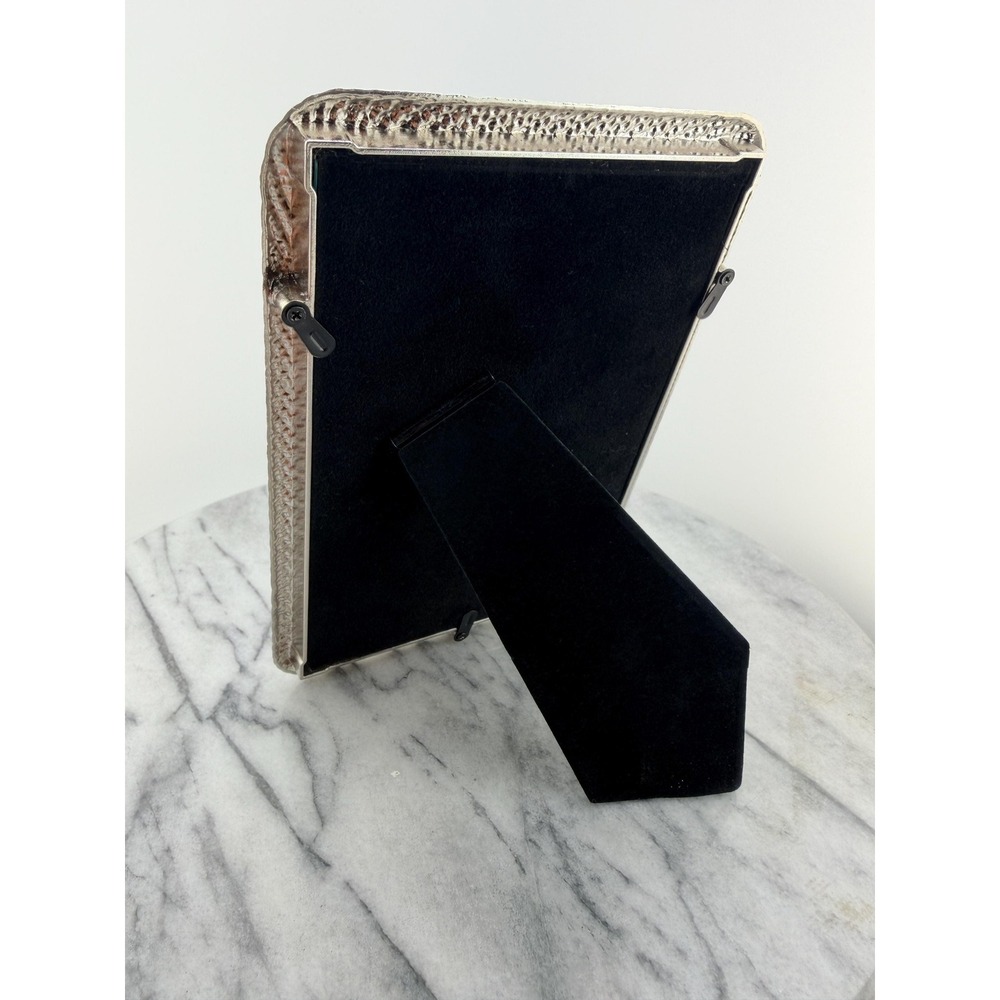 Vintage Silver Tone Rope Picture Frame Equestrian Nautical Preppy Home Office - Picture 10 of 12
